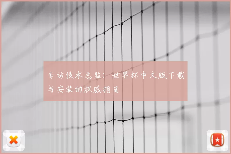 专访技术总监:世界杯中文版下载与安装的权威指南